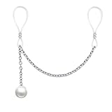 Mimimelon Non Piercing Nipple Noose with Chain Adjustable Silicone Band Women Faux Body Piercing Jewelry