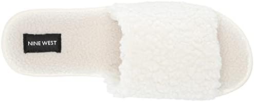 Nine West Women's Fuzzie2 Flat Sandal, Ivory, 6 | Image 4