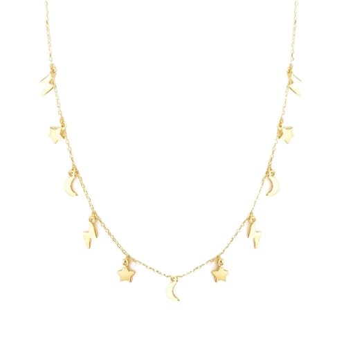 Collier femme étoiles lune éclair, le cadeau idéal pour marquer un anniversaire