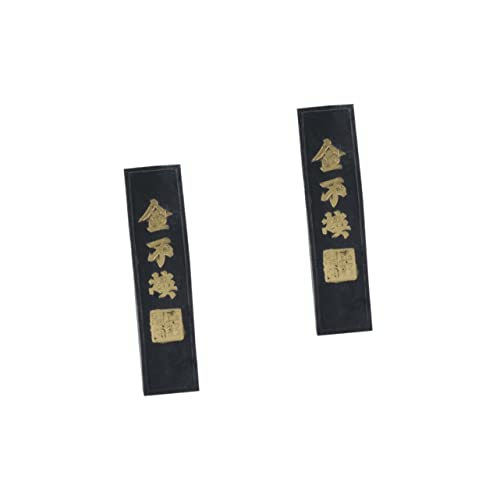 SEWACC 2pcs Portable Ink Stick Chinese Calligraphy Ink Stone Calligraphy Painting Japanese Calligraphy Ink Stick Sumi Ink Stone Calligraphy Art Chinese Ink Handmade Inkstone Oily Soot Ink
