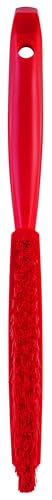 Image of Vikan 41954 Brush,Narrow Hand,Stiff,11 inch x .75 inch,PP /PBT,Red