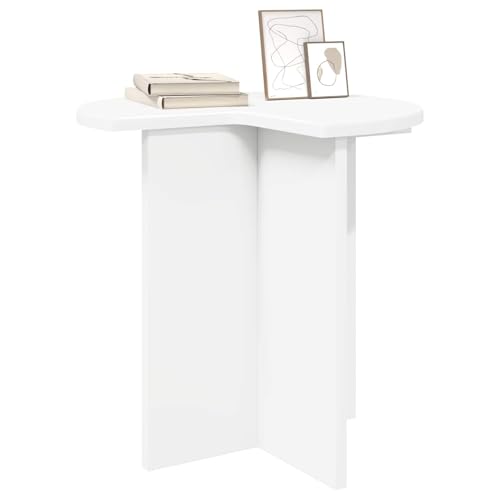 Table d'appoint blanche Mangloder en bois Ø39x38 cm pour salon - 4