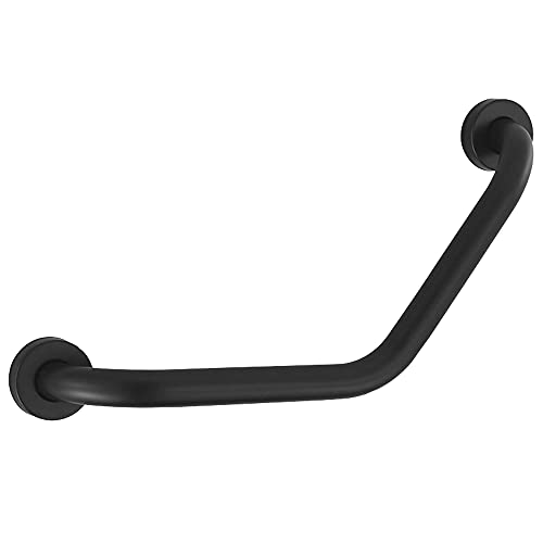 HONPHIER Asa de Seguridad para Baño Barra Soporte Ducha Acero Inoxidable Toallero de Ducha de Antideslizante Soporte Asidero de Ducha para Barandas para Ancianos y Niños, Negro