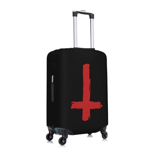 Demonic Inverted Cross Travel Luggage Cover Suitcase Protector Fits 29-32 Inch Case(Black,XL)2