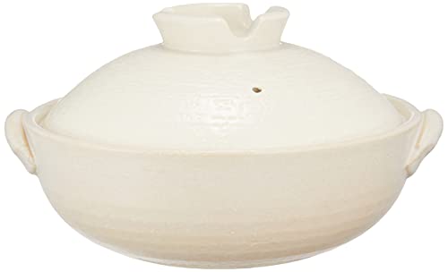 佐治陶器(Saji Touki) 萬古焼 土鍋 8号 白刷毛目 27-911 の商品画像 2