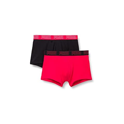 PUMA Men's Trunk Pack of 2 - Red/Black Cover