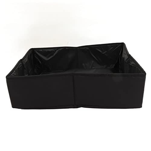 Caja de arenero plegable para gato portátil color negro miniatura 6