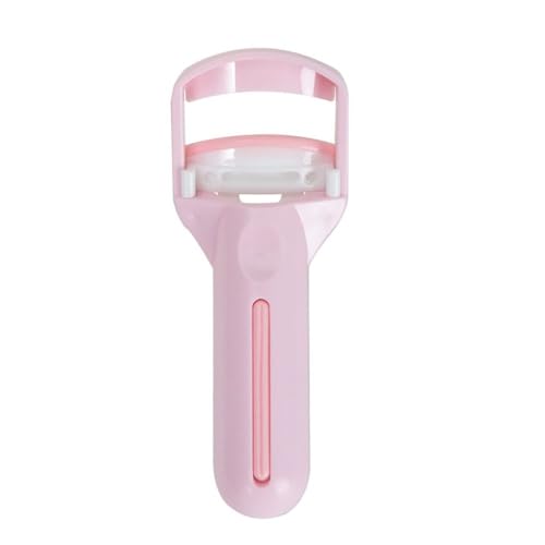 Press Type Eyelash Curler No Pulling Mini Wide Angle Lashes Curling Clip False Lash Clamps Plastic Girls(Pink)