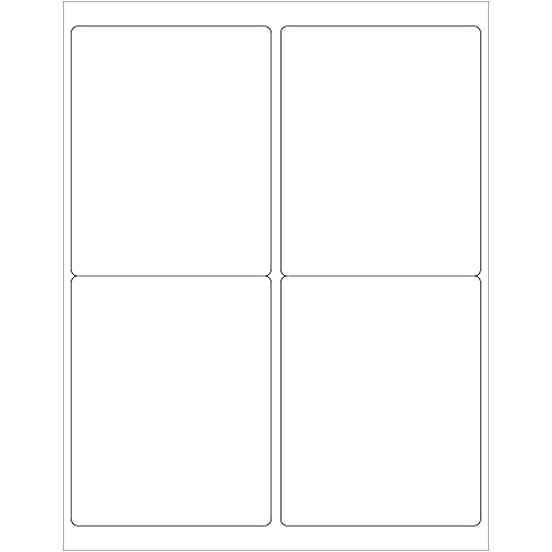 Laser Lbls,Rectangle,4x5,Wht,400/CS