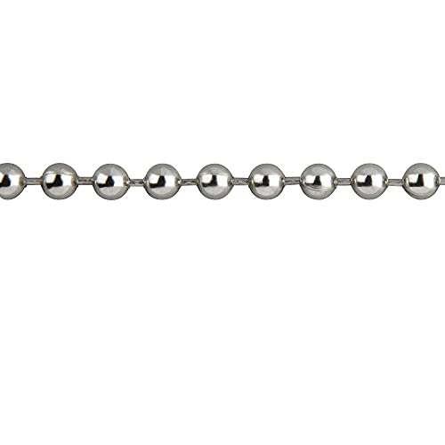 Premium Roller Blind Chrome Beaded Pull Chain - Continuous Loop (100cm Drop, Chrome)
