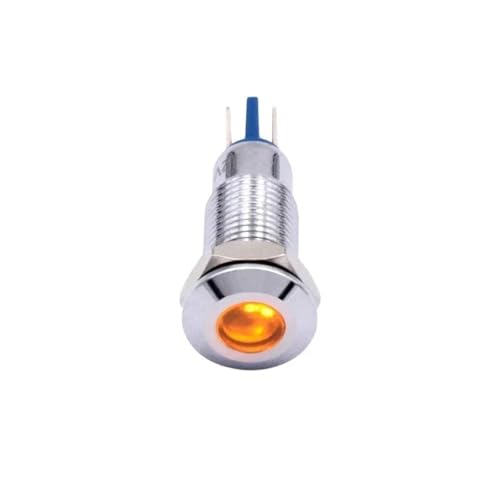 Indicador LED de 8mm metálico para señal de aviso en cuadros eléctricos de viviendas