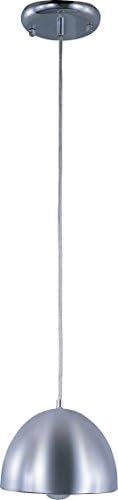 ET2 E20481-PC Domus Modern Metal Dome Mini Pendant Ceiling Lighting, 1-Light 60 Watt, 5" H x 7" W, Polished Chrome