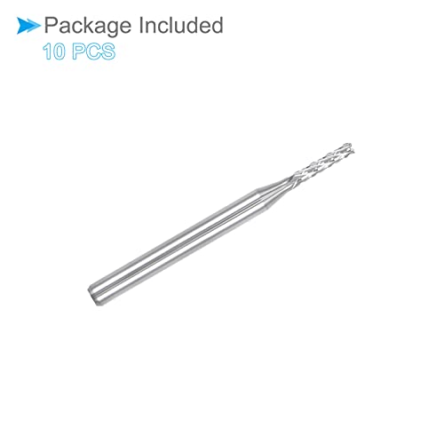 Image of Carbide End Mill Engraving Milling Bits, 1.7mm Bit Dia. 1 /8 inch Shank, CNC Cutting Router Bits Tool - (Applications: for PCB Machine), 10-Pieces
