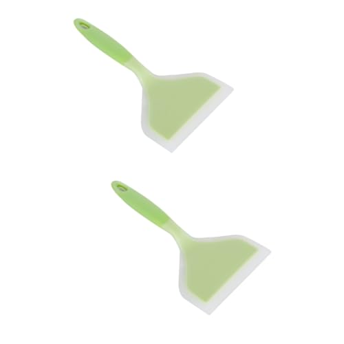 FUNOMOCYA 2pcs Frying Pan Non-stick Silicone Spatula Turner Heat Resistant Dishwasher Safe Kitchen Utensil