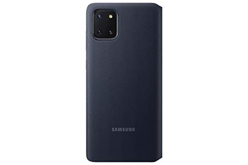 Samsung S View Smartphone Cover EF-EN770 für Galaxy Note10 Lite, Handy-Hülle, stoßfest, Schutz Case, integriertes Sichtfenster schwarz – Ansicht 2
