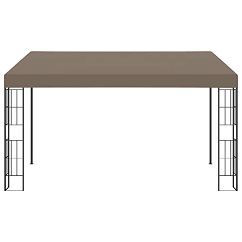 Tonnelle murale d'extérieur 4 x 3 m avec cadre en acier comme protection solaire pour terrasse et pavillon autoportant avec possibilité de montage au mur