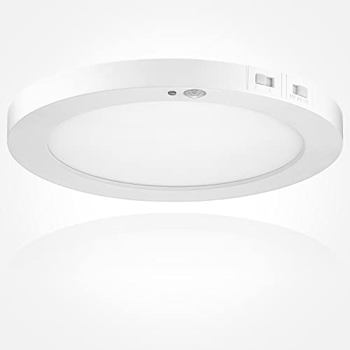Myth Realm Led Motion Sensor Flush Mount Ceiling Light Fixture, 9" Dimmable Simple Design For Kitchen, Dining Room, Garage, Basement #TOP5