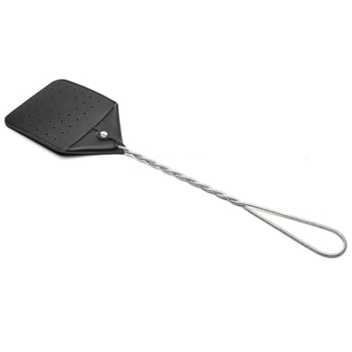 Swatter de Moscas para Interiores, swapter de Mosca de 17 Pulgadas de Largo y Resistente Volante de Cuero PU de Servicio Pesado con Mango de Alambre Fuerte para el hogar para el hogar, Mata Moscas