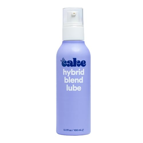 Hello Cake Hybrid Lube - Silicone and Water-Based Personal Lubricant, Safe for All Toys, Ultra Slippery, Long-Lasting, Non-Sticky, Condom Compatible Lube for Men, Women, and Couples, 3.3 fl oz