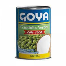Gandules verts en coco Gandules avec noix de coco Boîte 12 x 439 g