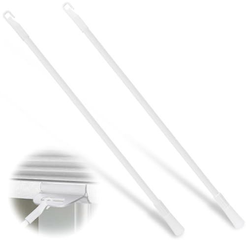Betinyar 2 Stück Aluminium-Jalousien-Stab mit Haken, 30,5 cm, vertikaler Ersatzstab, Fenster-Jalousien-Neigungsstab für Fenster-Zubehör (30,5 cm)