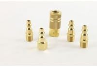 Quick Coupler 5 PC Set Brass For Air Operated Equipment Compressor Tools