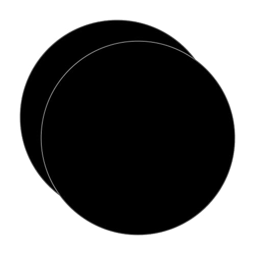 2 hojas acrílicas redondas negras de 12 pulgadas
