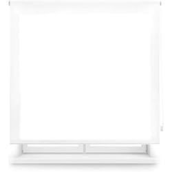 Persianas Enrollables Exterior Amazon Blindecor Ara | Estor enrollable translúcido liso - Blanco, 130 x 175 cm (ancho por alto) | Tamaño de la Tela 127 x 170 cm | Estores para ventanas