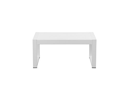 Pangea Home CT-WHT Chester Coffee Table, White Anodized Aluminum/Polyr Pangea Home CT-WHT Chester Coffee Table, White Anodized Aluminum/Polyr