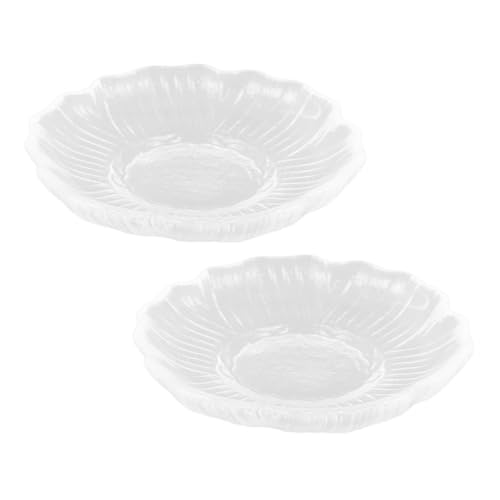 FUNNETOYU 2piezas Platillo De Vidrio Para Tazas Posavasos Decorativo Para Mesa De Comedor Práctico