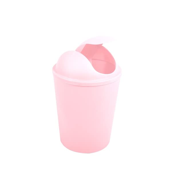 MSV Trash bin AKO 5,5l with Pastel flip lid, Baby Pink, 5,5 L - Image 3