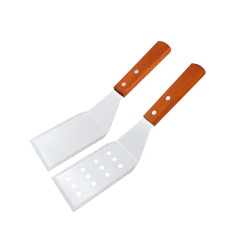 ABOOFAN 2pezzi Spatola in Acciaio Inossidabile Lucidata Specchio Paletta da Cucina Multifunzionale per Pizza Bistecche Formaggio e Torte Utensile da Forno Facile Pulire