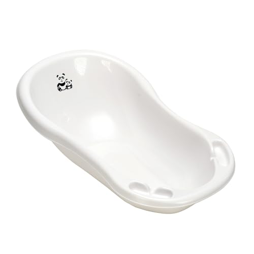 KiNDERWELT Babywanne 84 cm - Baby Badewanne Panda Motiv - BPA-Frei - Wanne zum Baden für Babys und Neugeborene