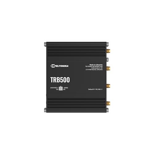 Image of Teltonika TRB500000000 Model TRB500 Industrial 5G Gateway; Speeds of up to 1 Gbps; Auto APN; 2x Inputs /Outputs; For use in Europe, Middle East, Africa, Oceania, Brazil; Not for use in USA