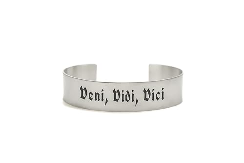 Bracelet Veni Vidi Vici manchette homme en argent idéale pour le quotidien