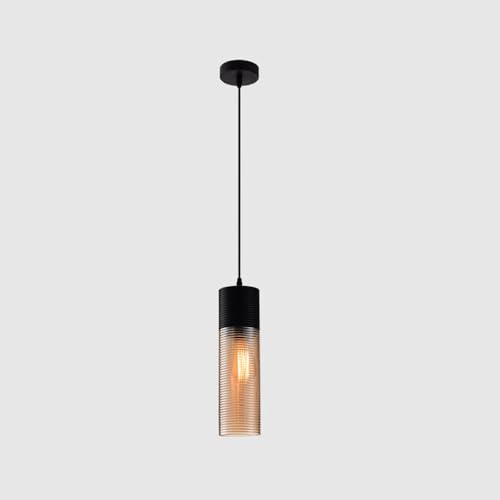 Suspension E27 marron clair pour sublimer un couloir sombre