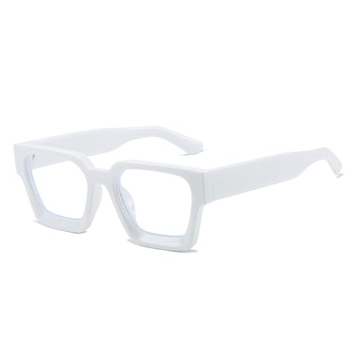 Lunettes à monture rétro adaptées aux visages ronds et ovales avec verres transparents