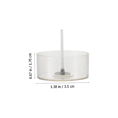 Mechas para velas Lurrose con portavelas plástico miniatura 6