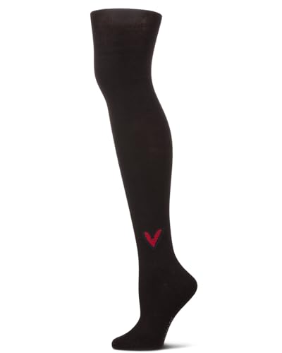 MeMoi Girls' Outline Heart Cotton Tights
