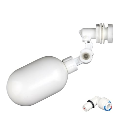 Válvula de bola flotante para tanque de agua con rosca de 1/4 regulable blanca
