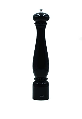 Bisetti Firenze 16.5 Inch / 42 cm Black Lacquered Pepper Mill With Adjustable Grinder