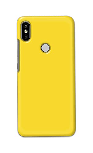 Image of Printed Hard Back Cover Case for Mi Redmi Y2 Back Cover (Plain Yellow) -1803