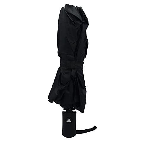 EUROXANTY Parapluie noir compact et léger | Anti-vent pour homme et femme | Parapluie automatique | Parapluie pliable | Parapluie de voyage | Parapluie portable Cover