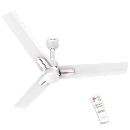 Polycab Wizzy Neo 1200mm 5-Star BLDC, Remote Ceiling fan for Living Room| 55% Energy Saving, 100% Copper, High Air Delivery, 6 Speed Setting, Free Ins