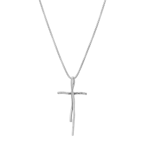 Silpada 'Organic Cross' Pendant Necklace in Sterling Silver, 18
