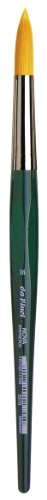 Image of da Vinci Watercolor Series 5570 CosmoTop Nova Paint Brush, Round Synthetic with Short Green Handle, Size 16
