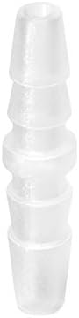 Quickun Plastic Hose Barb Fitting, 1/4" x 1/4" Barbed Splicer Mender Joint Adapter Union Fitting (Pack of 5)