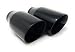 Black Powder Coated Exhaust Tip with Angle Double Wall 2.25" ID x 3.5" OD x 7" length