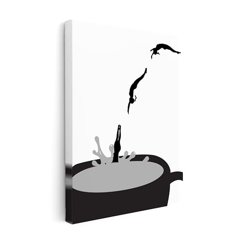 Poster Master Dive into Coffee Canvas - Cafe Print -