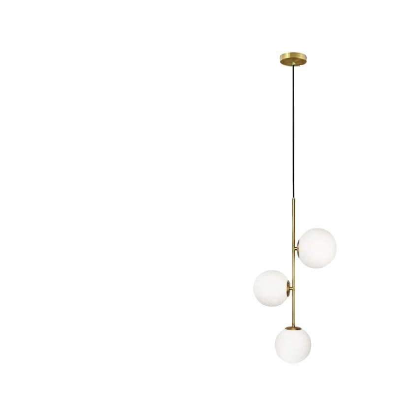 Luminaire suspension boule de verre LED pour éclairage de chambre et restaurant